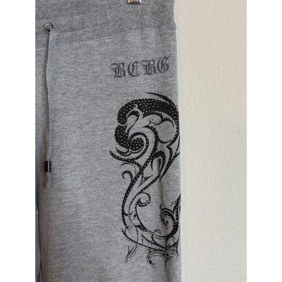 VTG Y2K BCBG Size L/M Grey/black Womens Tracksuit Set 2 Pc Flare Yoga - Picture 12 of 13